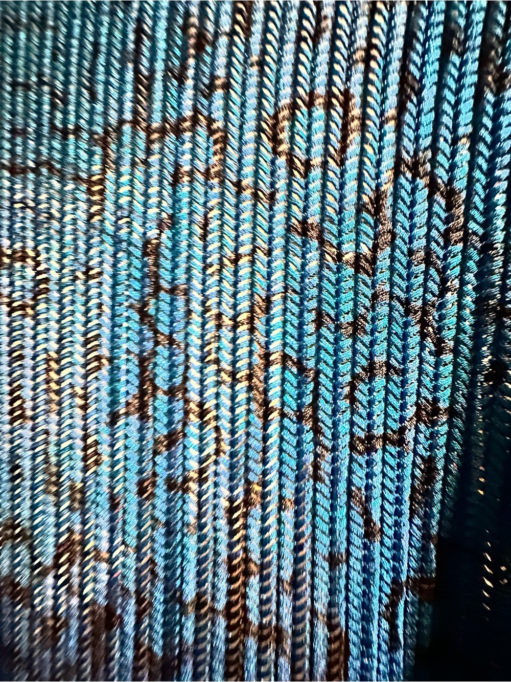 Catherines 4X Blue Black Ombre Open Front Textured Knit Cardigan NWT Plus Size - Picture 3 of 6
